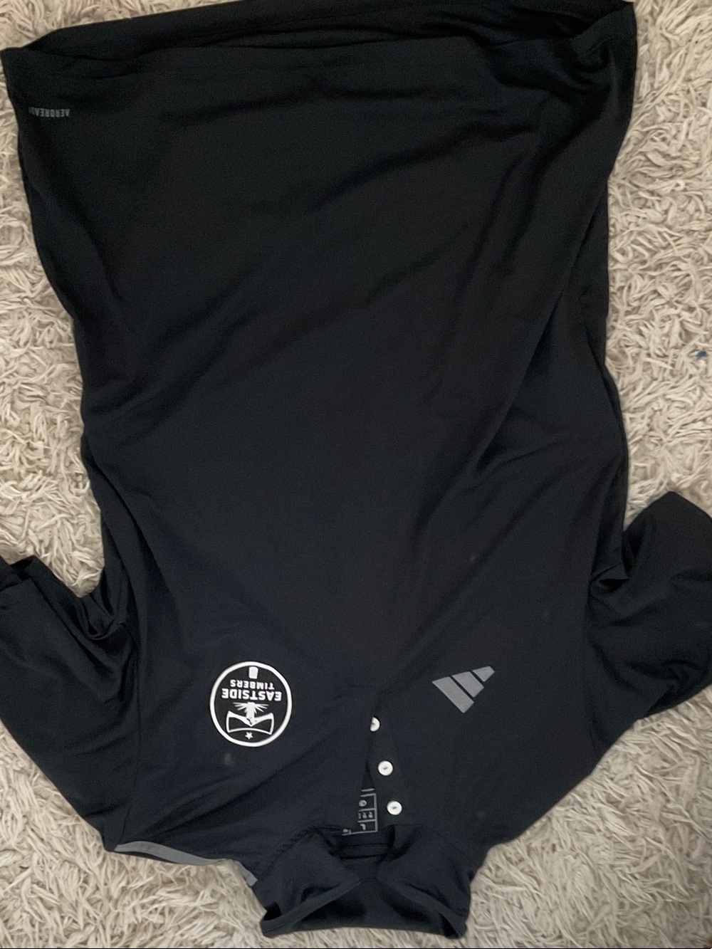 adidas Black Men’s Polo with Eastside Timbers Crest